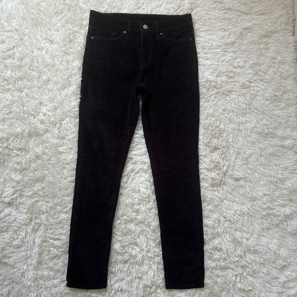 Levi's black corduroy slim skinny fit jeans size 29 x 30